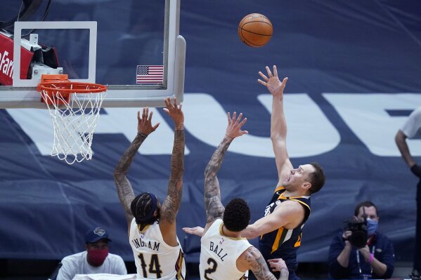 Williamson pushes Pelicans past NBA leading Jazz 129 124 AP News